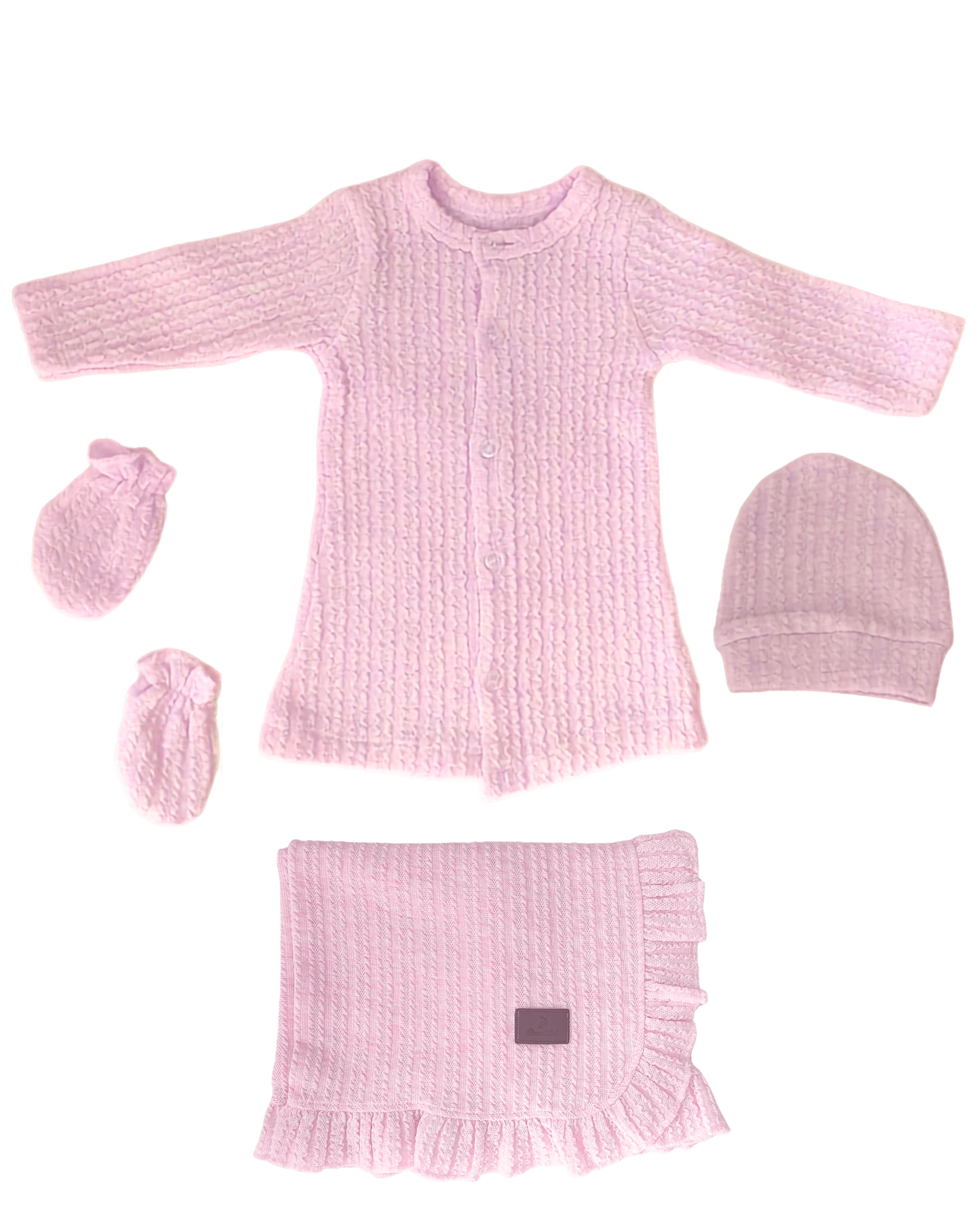 Rose Knit Newborn Set