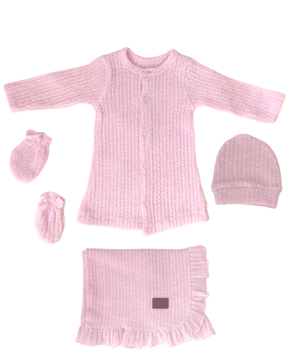 Rose Knit Newborn Set