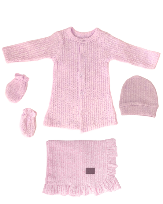 Rose Knit Newborn Set