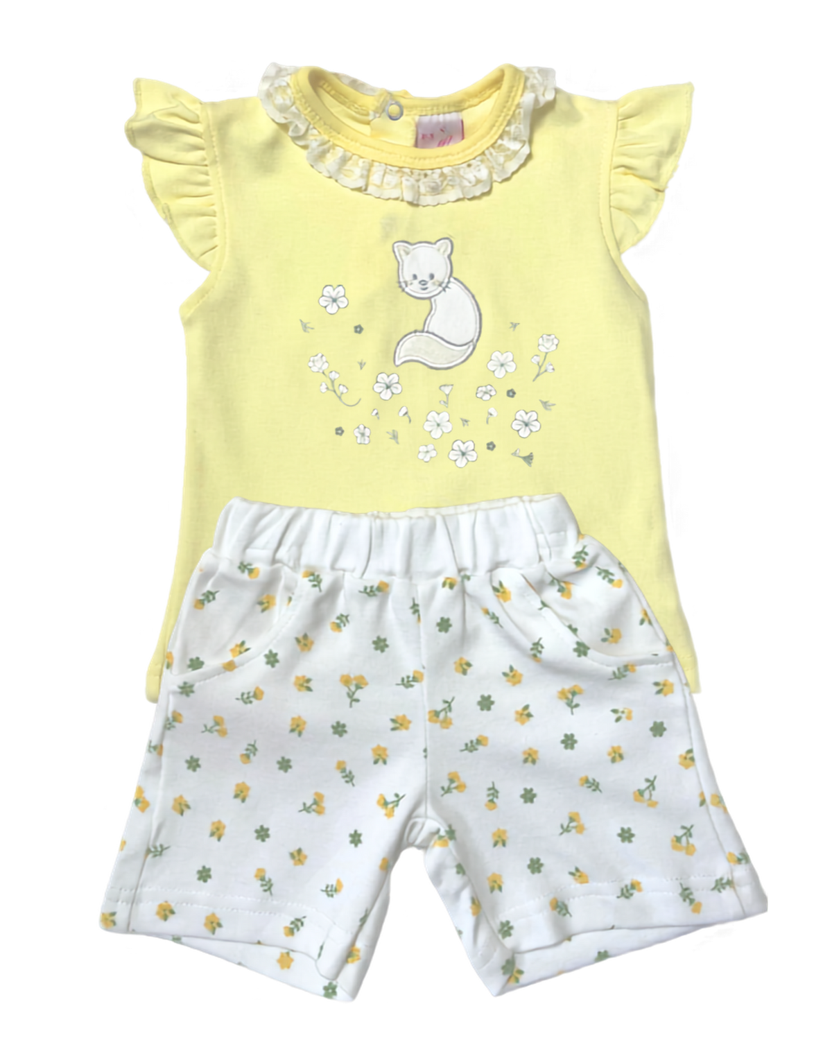 Little cat Floral Short Set