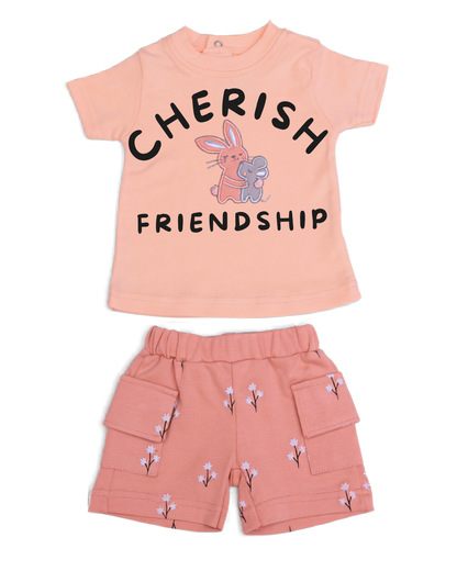 Cherish Friendship Floral Short Set