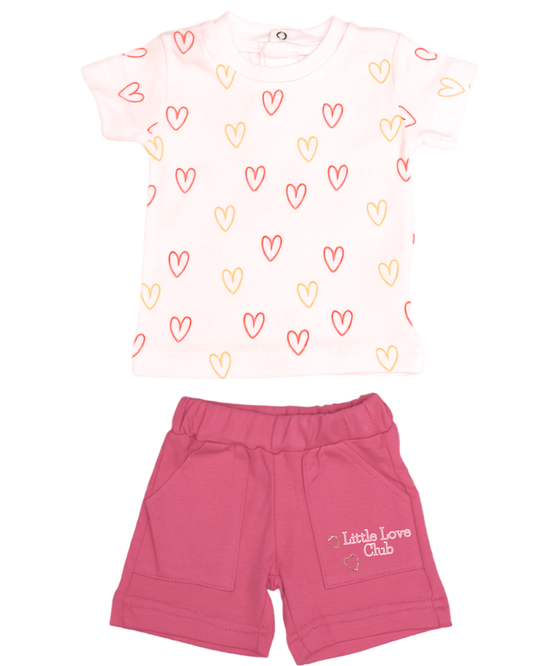 Little Love Club Heart Short Set