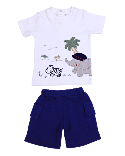 Safari Cargo Short Set — Navy