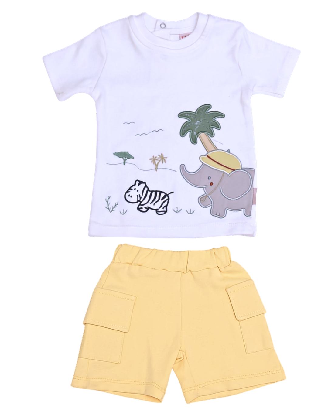Safari Cargo Short Set — Yellow